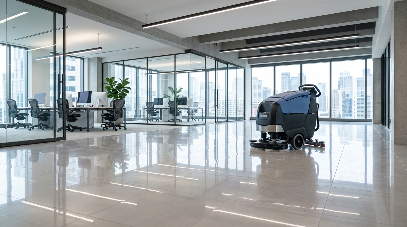 Offices and Commercial Floor Buffing